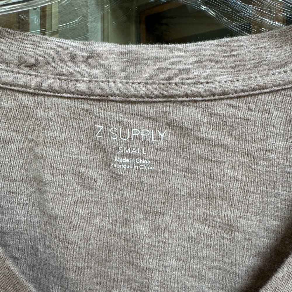 Z Supply Heathered Short Sleeve Tee - Light Brown - Picture 2 of 5